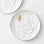 Honeycomb Embossed Appetizer Plates, Set of 4