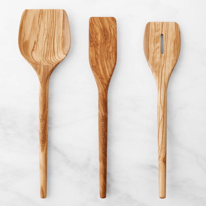 Williams Sonoma Olivewood Specialty Spoons Set of 3