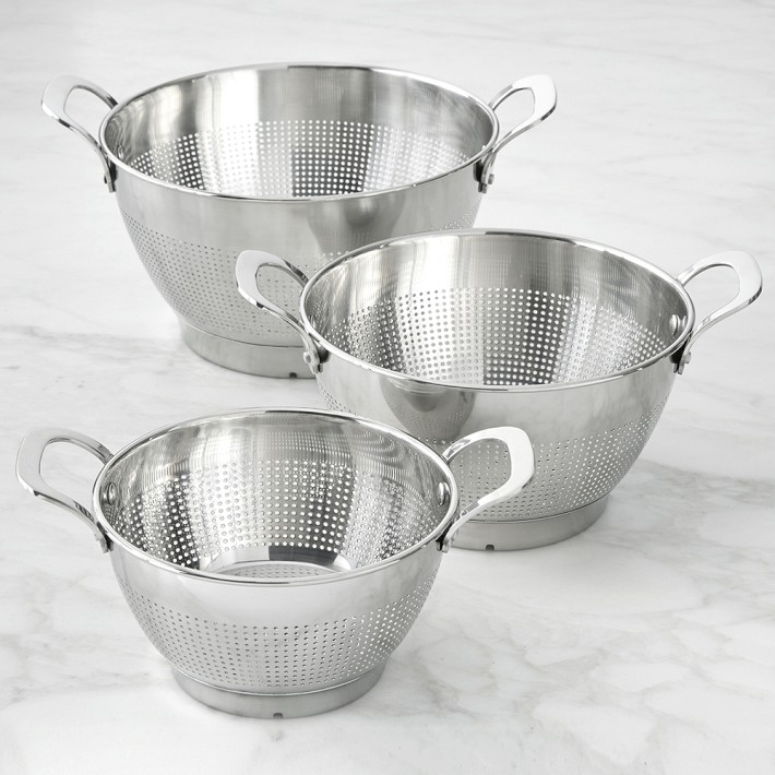 Stainless-Steel Colanders, set of 3