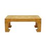 Holland Pagoda Coffee Table, Rectangular, Wood, Light Burled Wood
