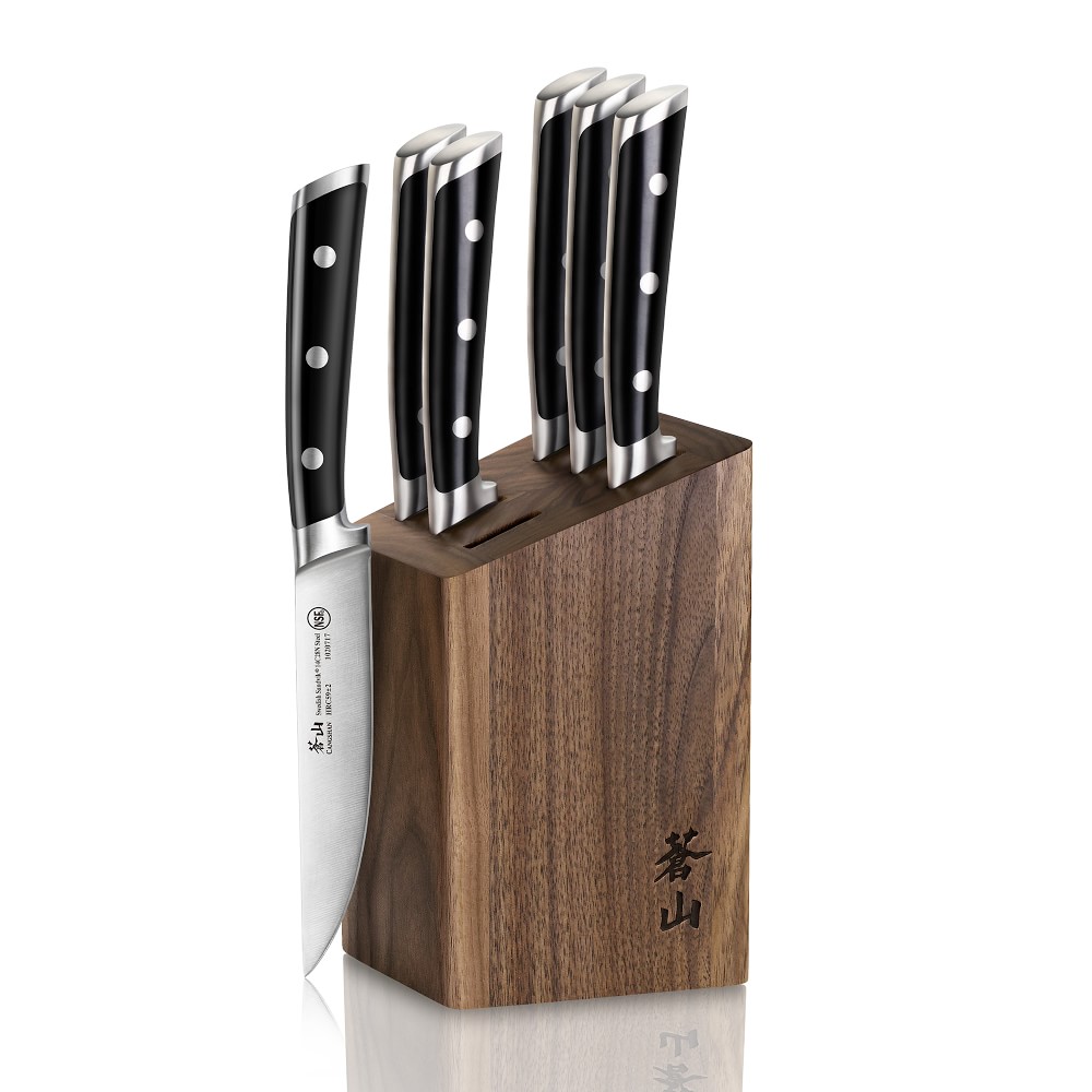 Cangshan 6-Piece Steak Knife TS Series, Walnut Block