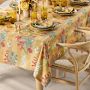 Harvest Floral Stripe Tablecloth, 70"x108", Stripe Gold