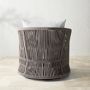 Pasadena Outdoor Teak and Brown Rope Swivel Chair
