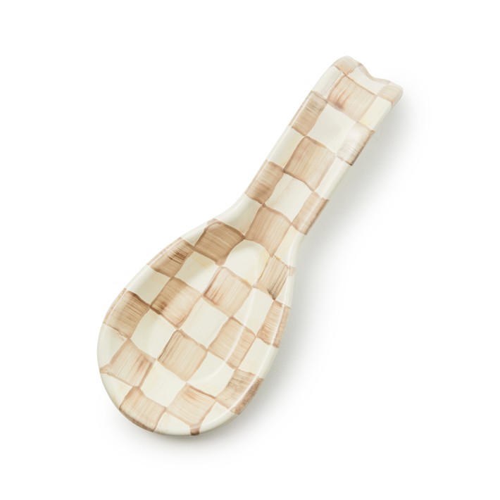 MacKenzie-Childs Mocha Check Spoon Rest