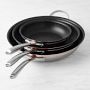 Williams Sonoma Thermo-Clad Copper Pro Nonstick 3-Piece Fry Pan Set
