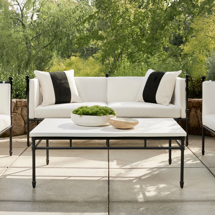 Outdoor rectangular coffee table sales
