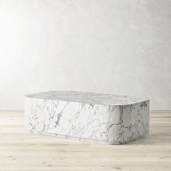 Vittoria Arabescato Curved Edge Coffee Table (48&quot;)
