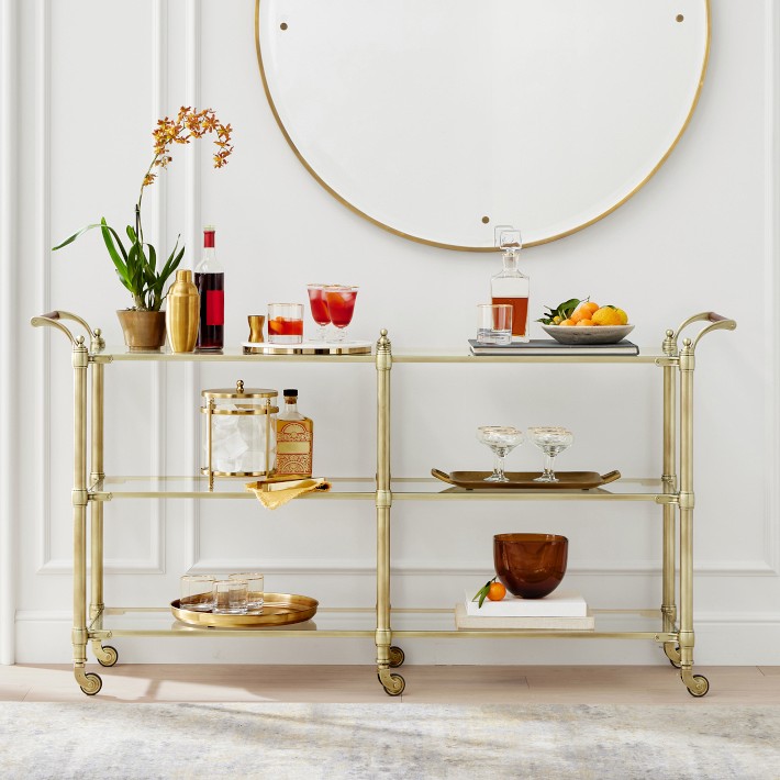Beckett Double Bar Cart (67&quot;)