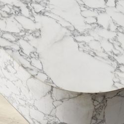 Vittoria Arabescato Curved Edge Coffee Table (48&quot;)