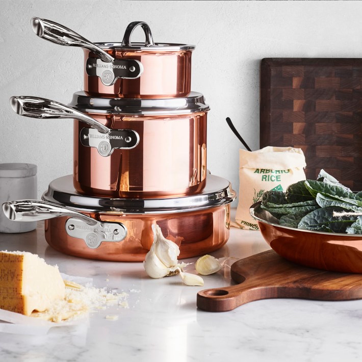 Ruffoni Historia Hammered Copper Braiser with Artichoke Knob