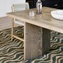 Knife Edge Extendable Rectangular Dining Table, Cerused Heritage Gray (96&quot;-132&quot;)