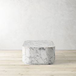 Vittoria Arabescato Curved Edge Coffee Table (48&quot;)