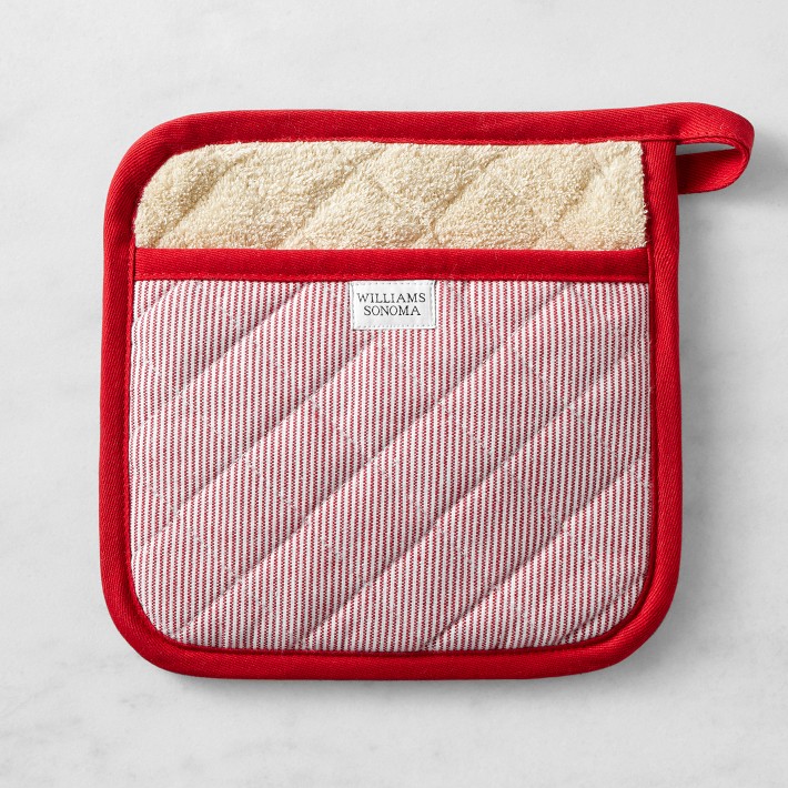 Williams Sonoma Heritage Stripe Potholder - Claret Red