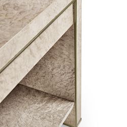 Jonathan Charles Surge Madrona Burlwood End Table (28.5&quot;)