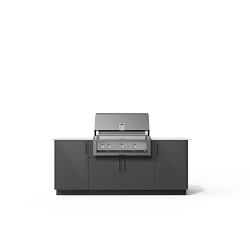 Urban Bonfire Hestan 36" Grill, Anthratice, Danea Countertop