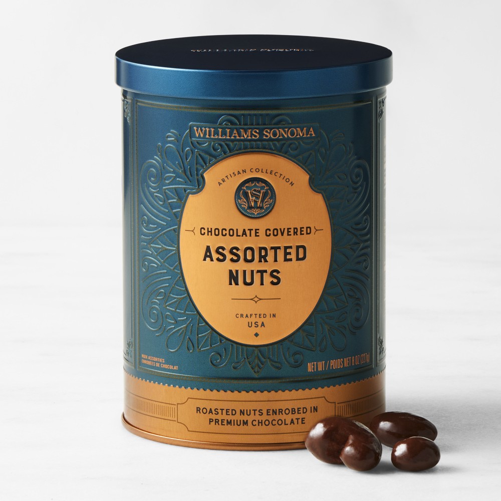 Williams Sonoma Signature Tin, Chocolate Covered Assorted Nuts