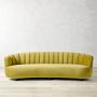 Inez 96In Sofa, Standard, Signature Velvet, Wasabi, Ebony