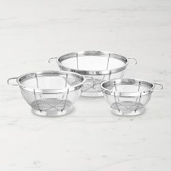 Stainless-Steel Mesh Colanders, Set of 3