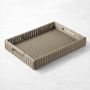 Larnaca All Weather Wicker Tray, Rectangular, 25" X 18"