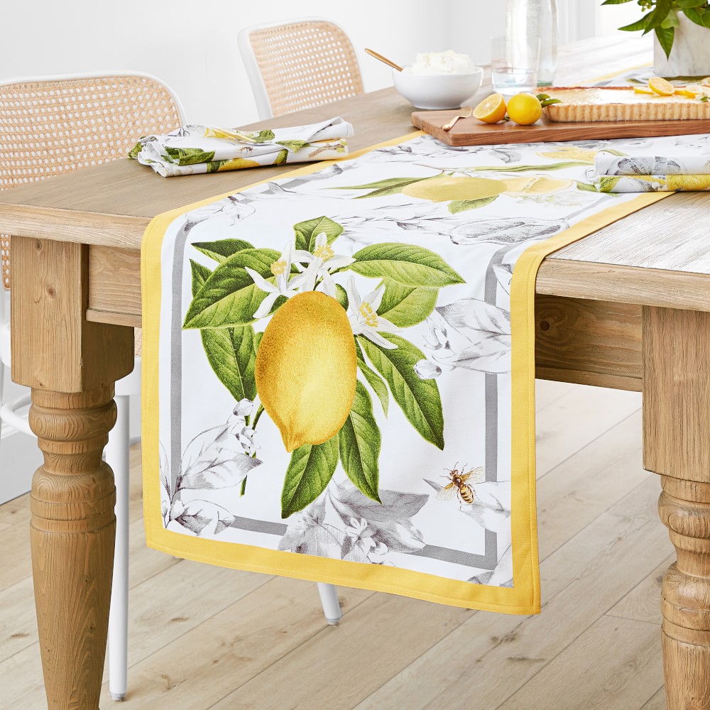 Meyer Lemon Table Runner, 18" X 108"
