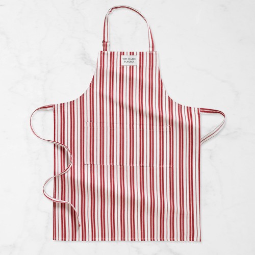 Williams Sonoma Classic Stripe Logo Apron, Claret Red