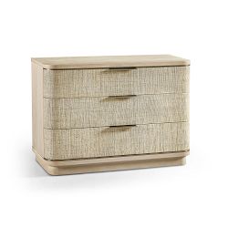 Jonathan Charles Seiche Large Grass Cloth Nightstand
