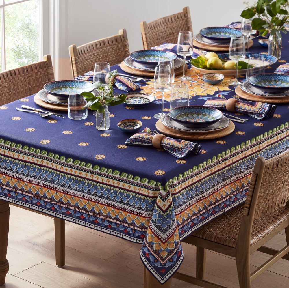 Milazzo Sicily Tablecloth, 70" X 108"