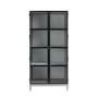Broadmoor Display Cabinet, Oak, Matte Black, Bronze
