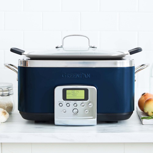 GreenPan™ Elite Slow Cooker 6-Qt., Oxford Blue