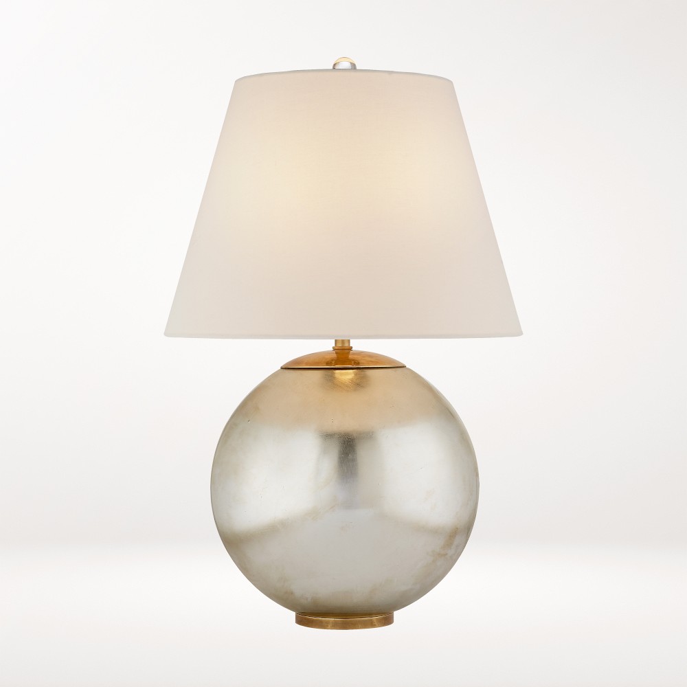 Morton Table Lamp, Burnished Silver Leaf