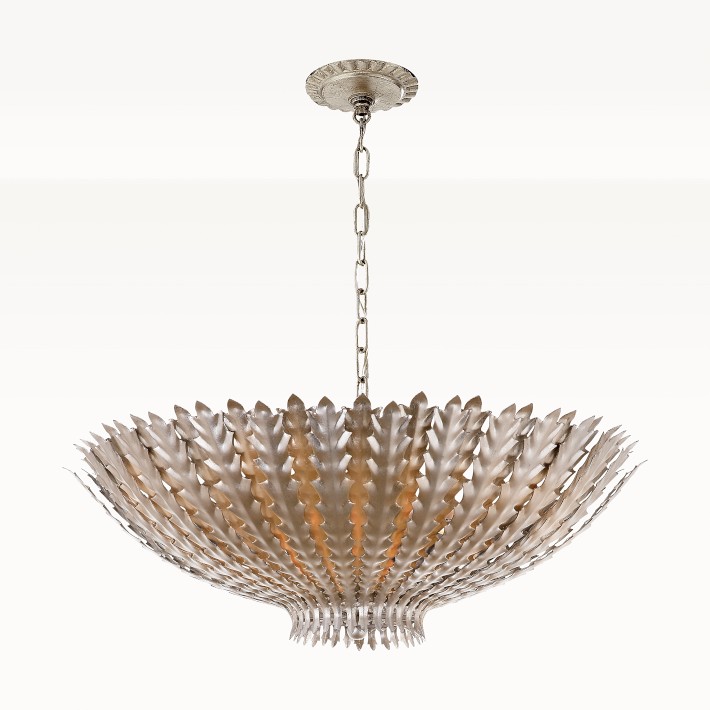 Hampton Chandelier, Burnished Silver Leaf, Medium