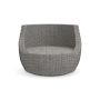 San Clemente Outdoor Curved Swivel Chair, Grey