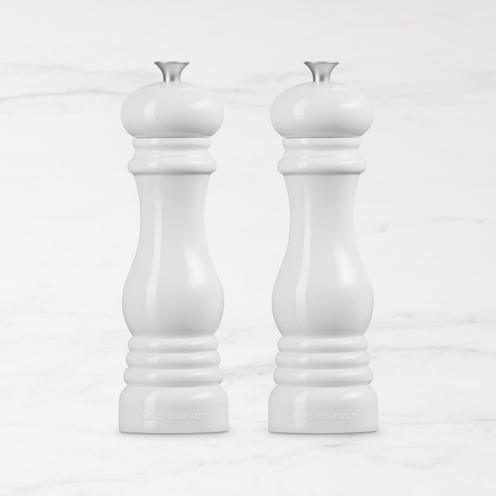 Le Creuset Salt & Pepper Mills, White, 8"