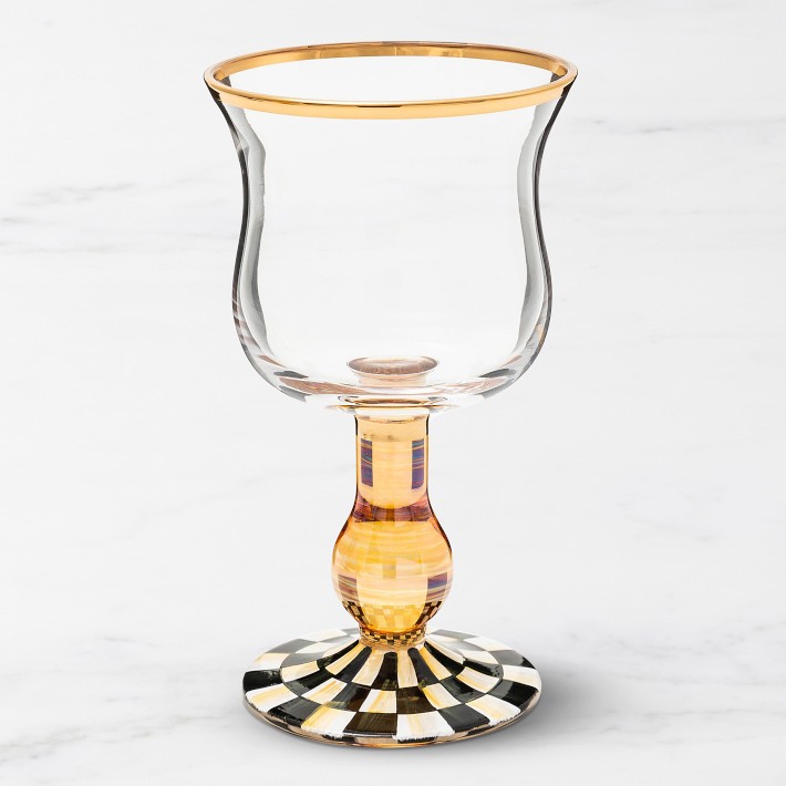 MacKenzie-Childs Courtly Check Wine Glass