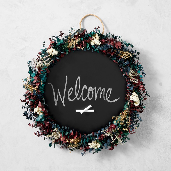 Chalkboard Live Wreath, 30"