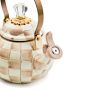 MacKenzie-Childs Mocha Check Whistling Kettle