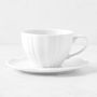 Pillivuyt Chantal Porcelain Cup & Saucer, Set of 4