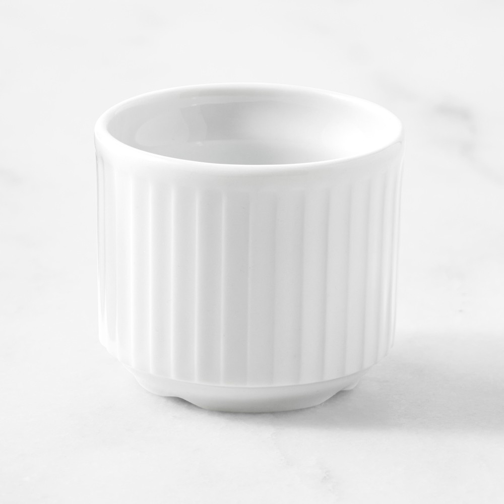 Pillivuyt Plisse Porcelain Egg Cups, Set of 4