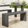Larnaca Outdoor Metal Dining Bench (46&quot;-65&quot;)
