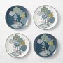 Scalamandr&#233; Sea of Trees Appetizer Plates, Set of 4