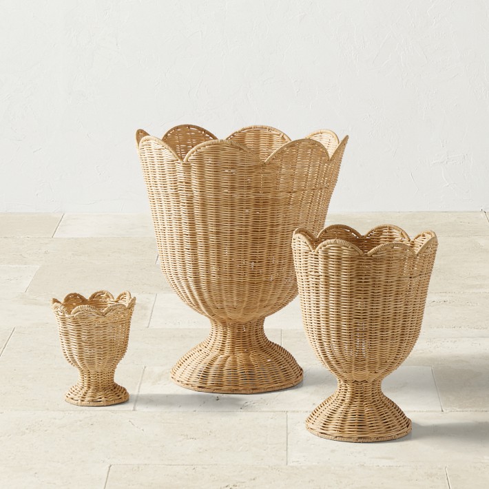 Woven Urn Planter Collection set of 3