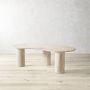 Marina Travertine Sculptural Coffee Table (55&quot;)