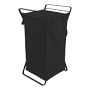 Yamazaki Home Laundry Hamper with Cotton Liner, Small, Black