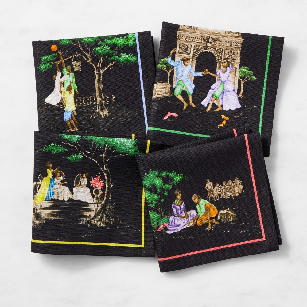 Sheila Bridges x Williams Sonoma Harlem Toile Cocktail Napkins, Set of 4