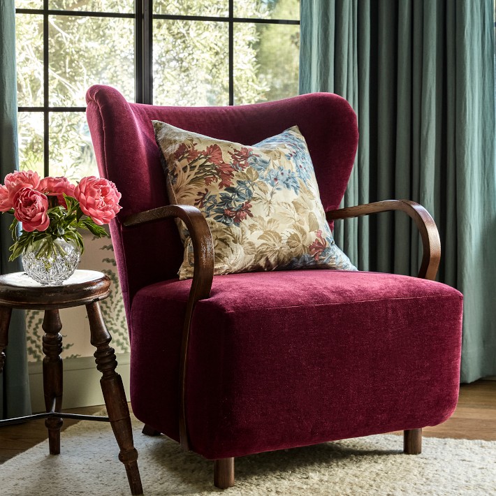 Corban Bentwood Upholstered Occasional Chair