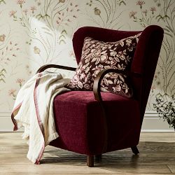 Floral Velvet Embroidered Pillow Cover