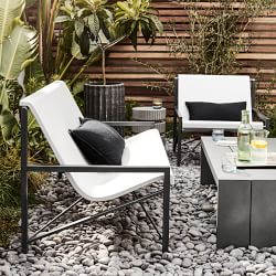 Larnaca Outdoor Slate Grey Metal Coffee Table (48&quot;-63&quot;)