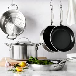 GreenPan&#8482; Premiere Stainless-Steel Ceramic Nonstick 11-Piece Cookware Set