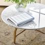 Azurra Hammered Metal Coffee Table (36&quot;-55&quot;)