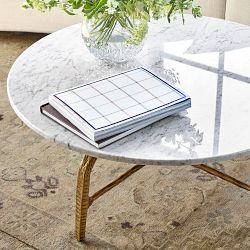 Azurra Hammered Metal Coffee Table (36&quot;-55&quot;)